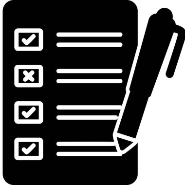 Kontrol listesi. Web simgesi basit tasarım