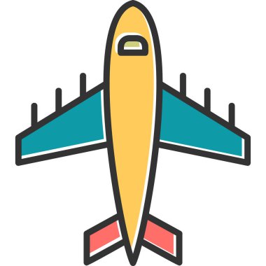 Uçak. Web simgesi basit illüstrasyon