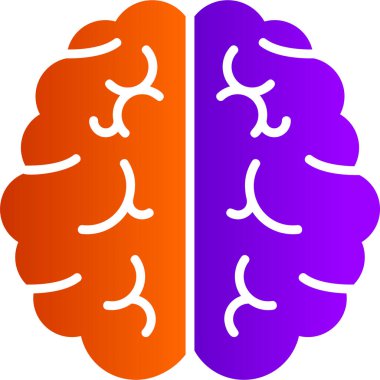  Beyin ikonu. Basit resimleme