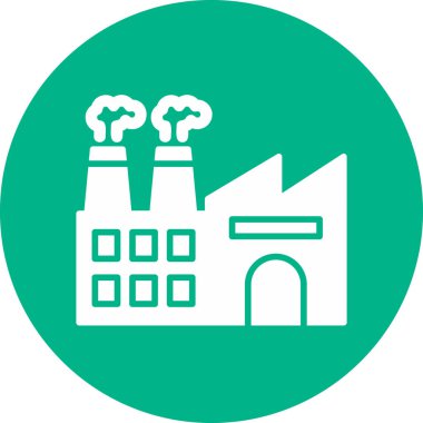 Fabrika simgesinin vektör illüstrasyonu