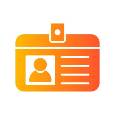 Kimlik kartı simgesi, vektör illüstrasyonu 