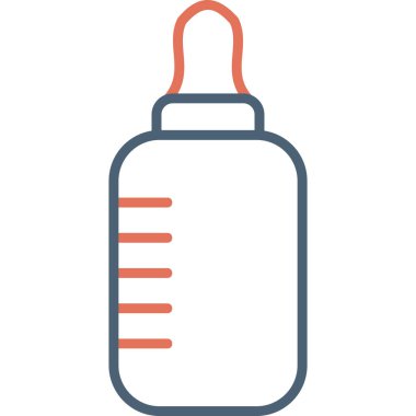 bebek besleme şişesi, grafik illüstrasyon  