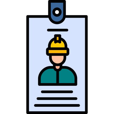 Kimlik kartı, vektör illüstrasyonu basit tasarım