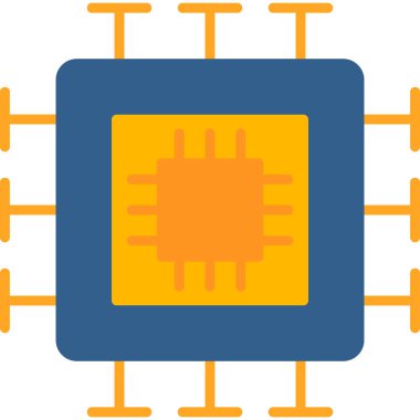 Çip simgesi vektör illüstrasyonu