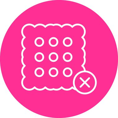 Sweets yok modern simge, vektör illüstrasyonu