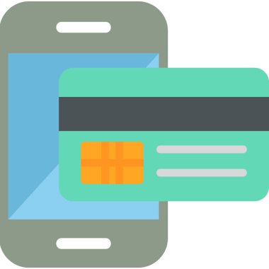 Kredi kartıyla. Basit resimleme