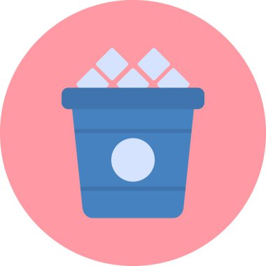 Buz Kovası ikonu vektör illüstrasyonu