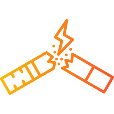 Sigara içiyor. Web simgesi basit tasarım