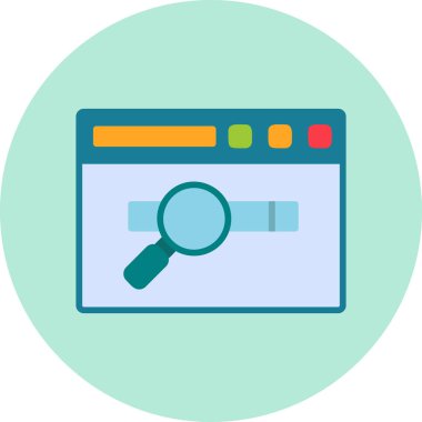 tarayıcı simgesi vektör illüstrasyonu