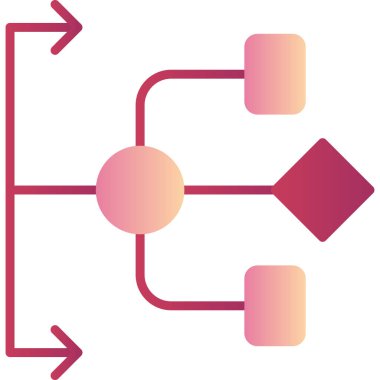 Akış çizelgesi simgesi, modern tasarım illüstrasyonu