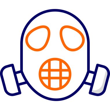 Solunum maskesi. Web simgesi basit tasarım