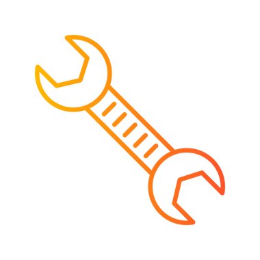 İngiliz anahtarı simgesi vektör illüstrasyonu