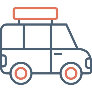 Araba modern simgesi, vektör illüstrasyonu