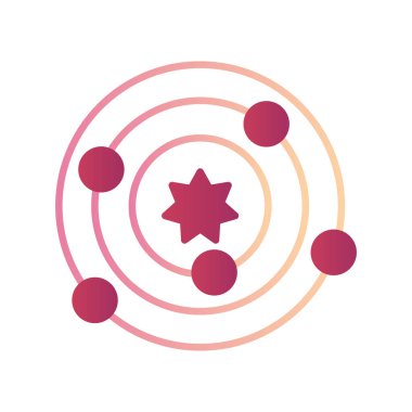 Güneş Sistemi simgesinin vektör illüstrasyonu