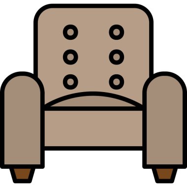 Kanepe. Web simgesi basit illüstrasyon