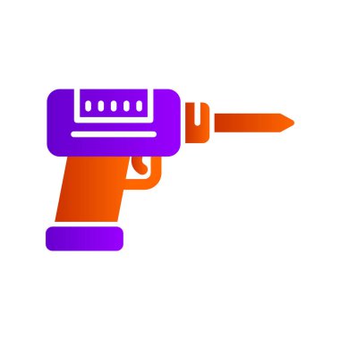 matkap simgesi. Beyaz arkaplanda izole edilmiş web tasarımı için izometrik boyalı tornavida vektör sembolü