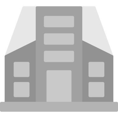 Bina. Web simgesi basit illüstrasyon