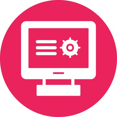 masaüstü bilgisayarı. Vektör çizimi. Araştırma. 