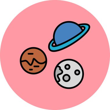 Astronomi. Web simgesi basit illüstrasyon