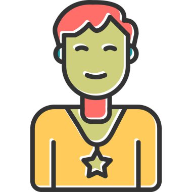 avatar. Web simgesi basit illüstrasyon