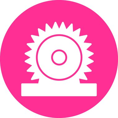 Dairesel Testere vektör simgesi, basit illüstrasyon