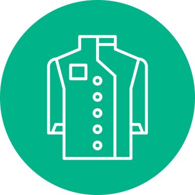 Şef Ceket simgesinin vektör illüstrasyonu