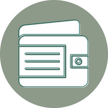 Cüzdan. Web simgesi basit illüstrasyon