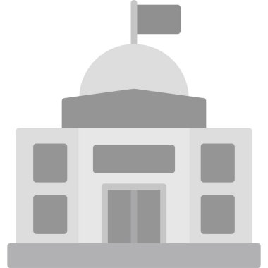 Bina. Web simgesi basit illüstrasyon