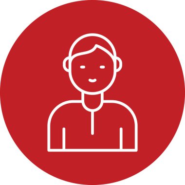 vektör erkek simgesi. Avatar 'ın düz çizimi 