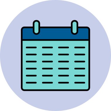 Takvim simgesi, vektör illüstrasyonu basit tasarım