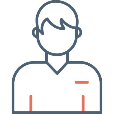 simple icon for web page, man head logo User 