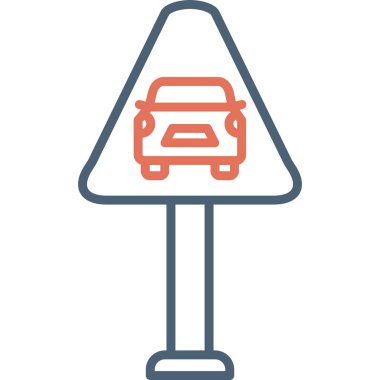 Park ediyor. Web simgesi basit illüstrasyon