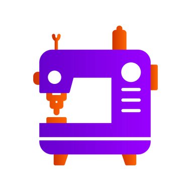 Dikiş makinesi simgesi. düz tasarım biçimi.