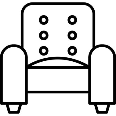 Kanepe. Web simgesi basit illüstrasyon