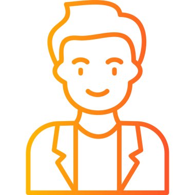 Adamım. Web simgesi basit illüstrasyon