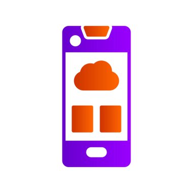 akıllı telefon simgesi vektör illüstrasyonu