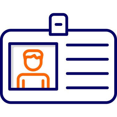 Kimlik kartı, vektör illüstrasyonu basit tasarım