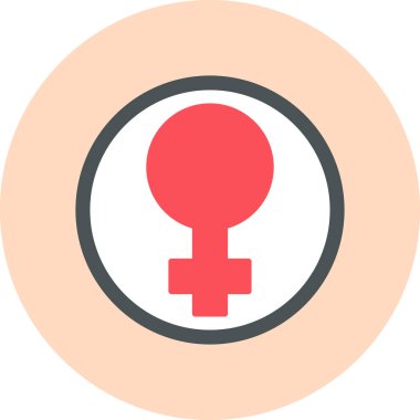 vector illustration of female gender icon