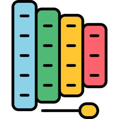 Ksilofon. Web simgesi basit illüstrasyon