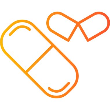 Kapsül hapları. Web simgesi basit illüstrasyon