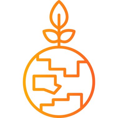 Dünya simgesinin vektör illüstrasyonu