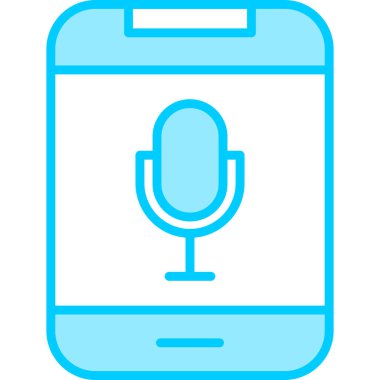 Mikrofon. Web simgesi kaydedilmesi basit illüstrasyon 