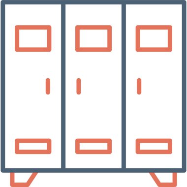 Gardırop. Web simgesi basit illüstrasyon