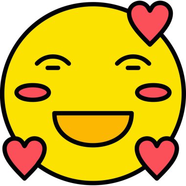 Gülümse. Web simgesi basit illüstrasyon