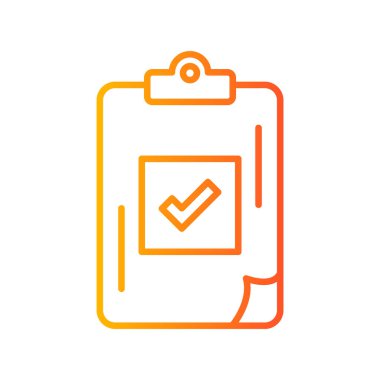 İşaretli simgesi olan pano. vektör illüstrasyonu