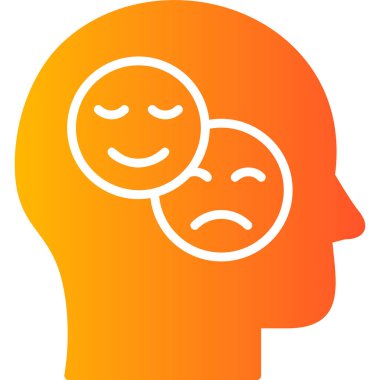 Çift kutuplu modern ikon vektör illüstrasyonu