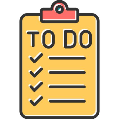 Kontrol listesi. Web simgesi basit illüstrasyon