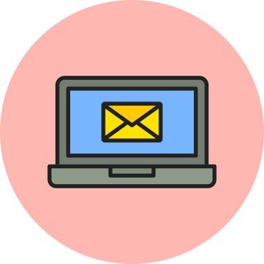 ileti ikonu vektör illüstrasyonu