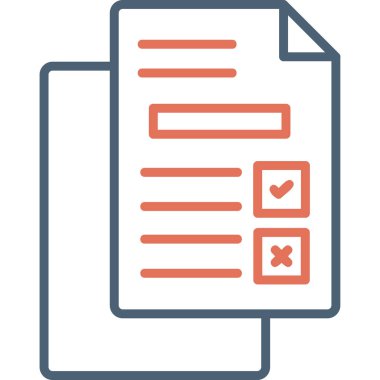 Belge simgesinin vektör illüstrasyonu