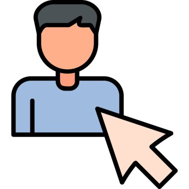 Seçili kişi simgesi vektör illüstrasyonu